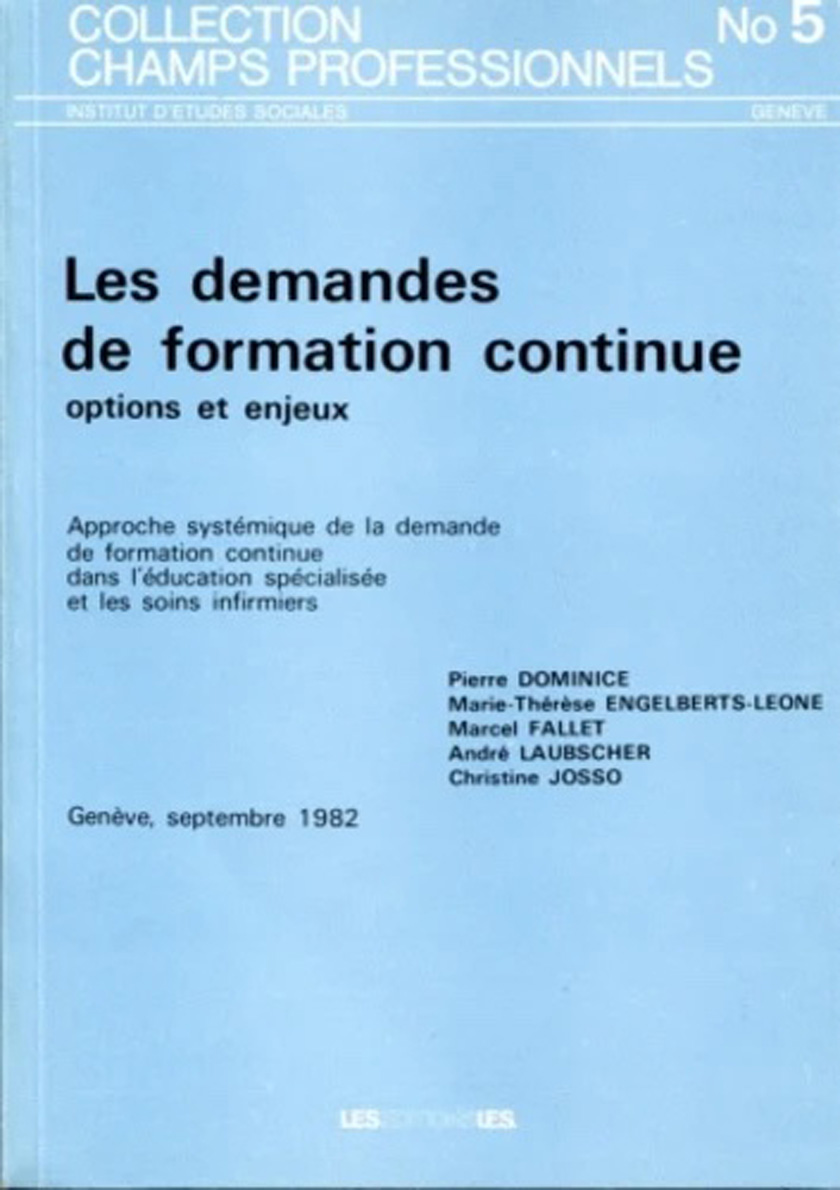 Couverture du livre Les demandes de formation continue options et enjeux CP05
